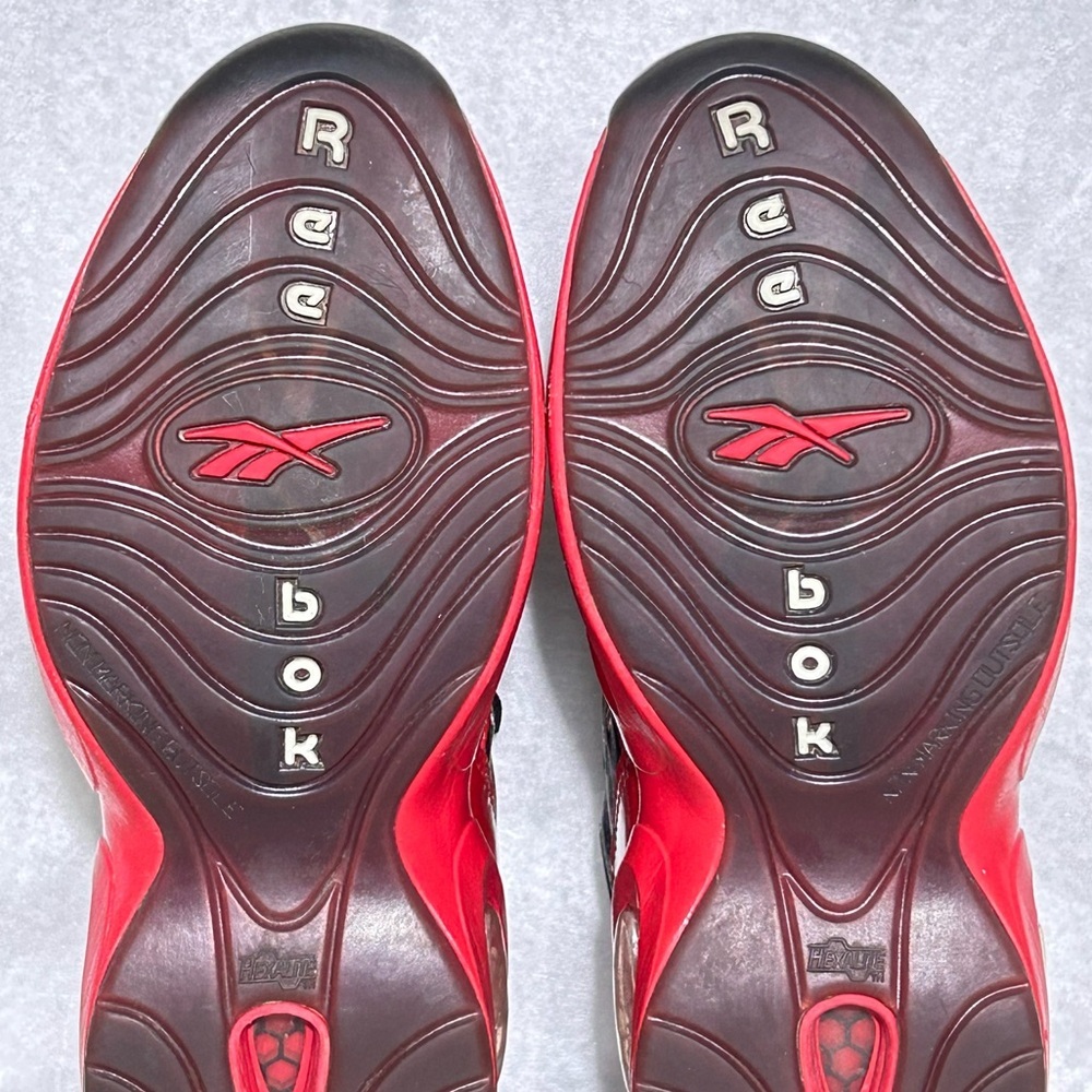 Reebok Youth/Kids Black/Red Question Mid J Street Sleigh Sneakers Shoes SZ US 5 - Picture 9 of 11